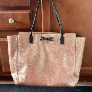 Kate spade rose gold glitter purse